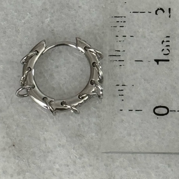 Sterling Silver Crystal Pave Chain Dangle Hoop Earrings 

Brand New - Picture 5 of 5